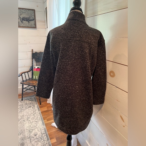 Banana Republic women’s heathered gray Zip-Up sweatshirt Jacket, size large, EUC - Picture 2 of 10